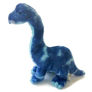 Aurora Dinosaur Brontosaurus Plush Long Neck Blue Tie Dye 15” Stuffed Animal Toy